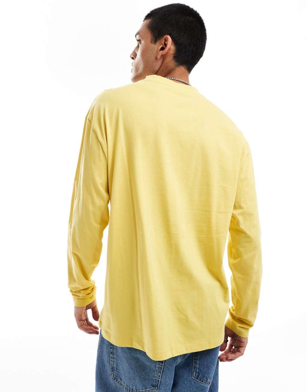 COLLUSION oversized logo T-shirt in yellow Product Image