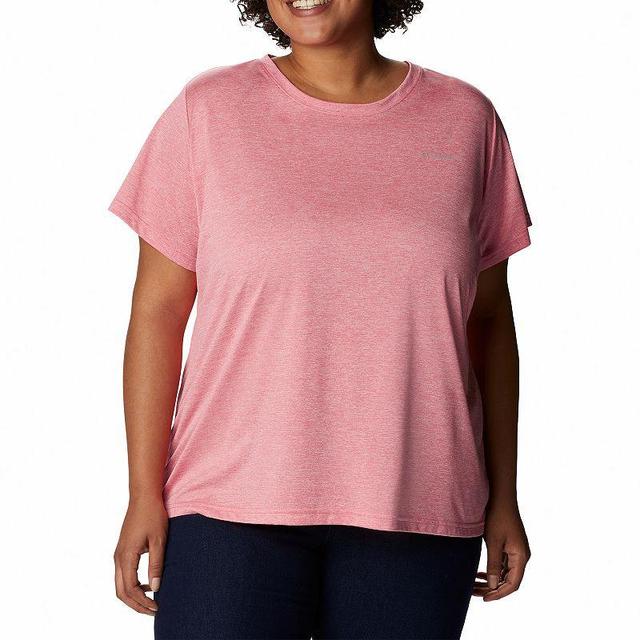 Plus Size Columbia Hike Crewneck Active Tee, Womens Juicy Grey Product Image