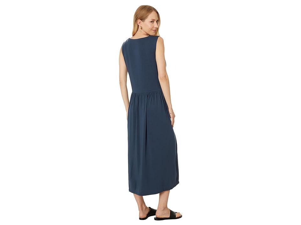 Eileen Fisher Ballet Neck Dress (Ocean) Women's Clothing Product Image