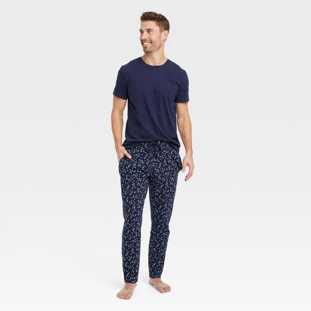 Mens 2pc Knit Pajama Set - Goodfellow & Co Blue Product Image