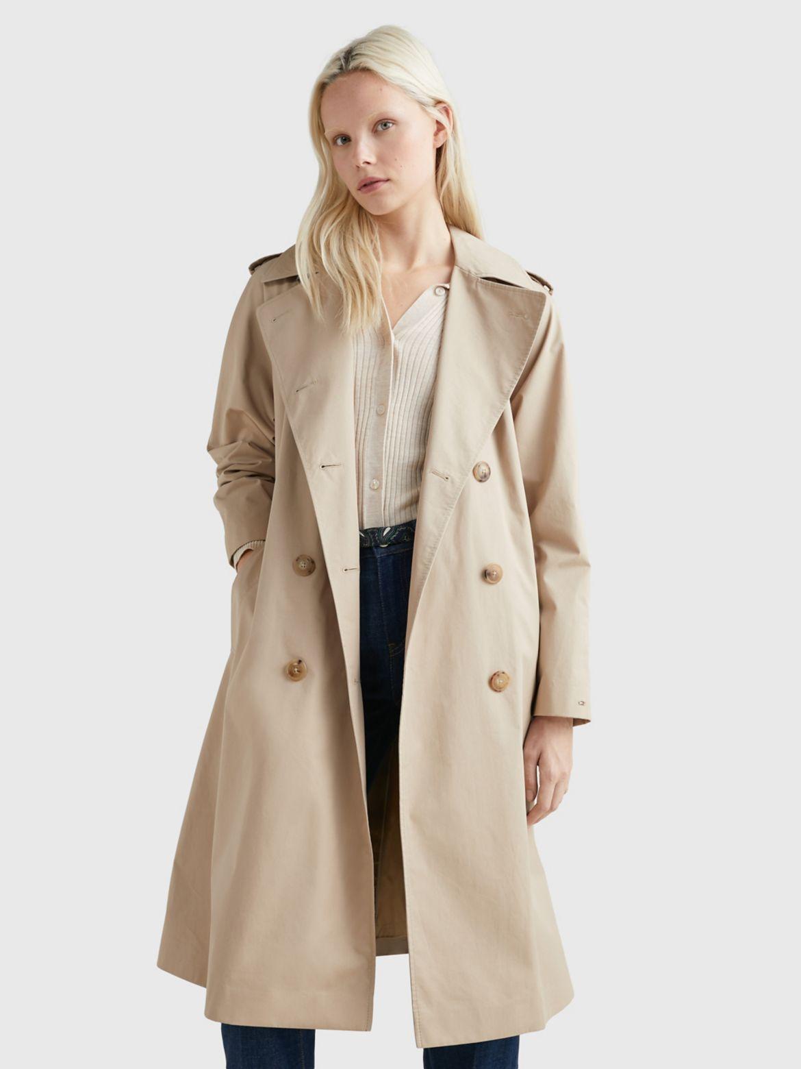 Tommy Hilfiger Women's Solid Double-Breasted Trench Coat Product Image