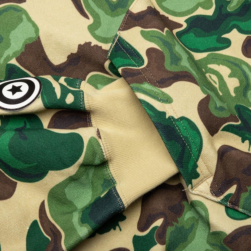 Bape Art Camo Shark Hoodie - Green Male Product Image