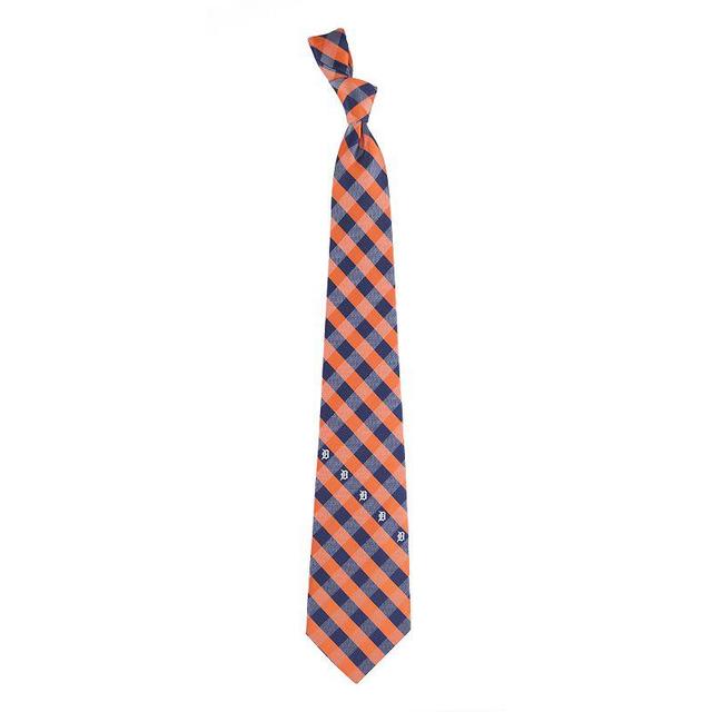 Mens Detroit Tigers Woven Checkered Tie Product Image