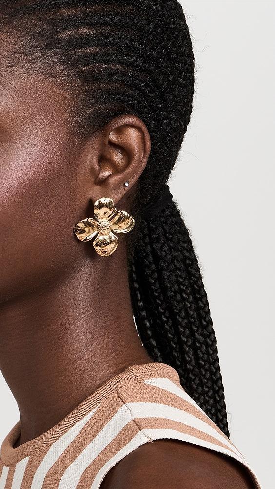 By Adina Eden Four Leaf Flower Stud Earrings | Shopbop Product Image