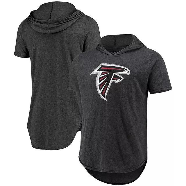 Mens Majestic Threads Atlanta Falcons Primary Logo Tri-Blend Hoodie T-Shirt Product Image