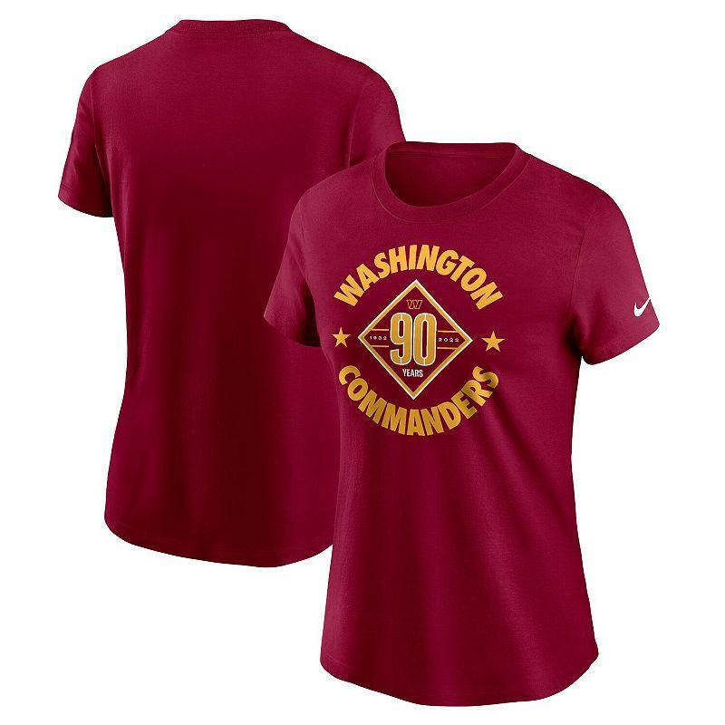 Womens Nike Burgundy Washington Commanders 90th Anniversary T-Shirt Product Image