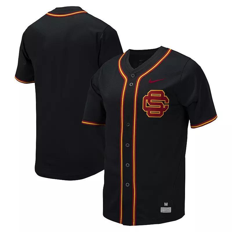 Mens Nike USC Trojans Replica Full-Button Baseball Jersey Product Image