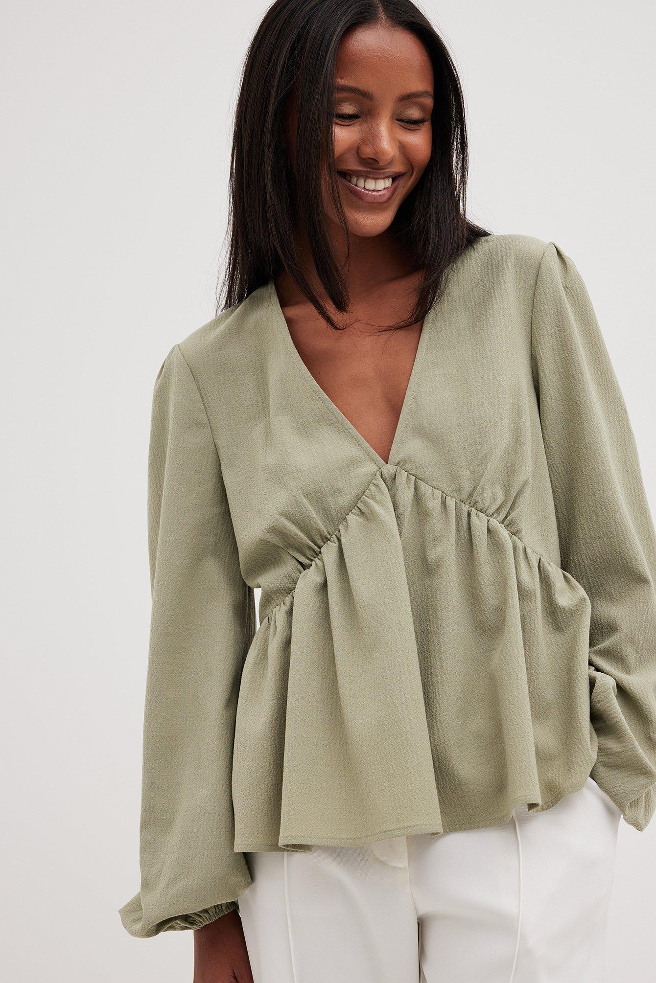 Structured Flowy Blouse Product Image