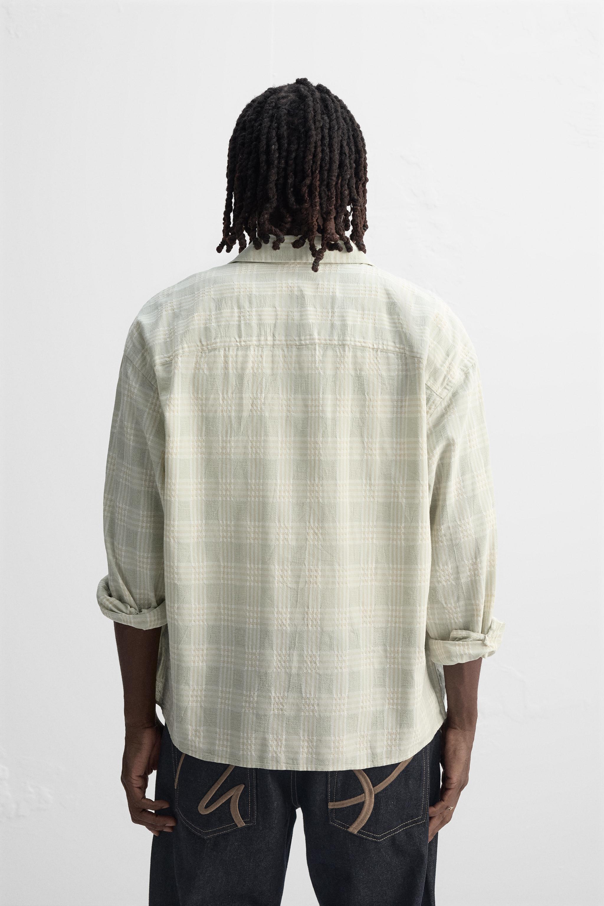 TEXTURED PLAID SHIRT Product Image