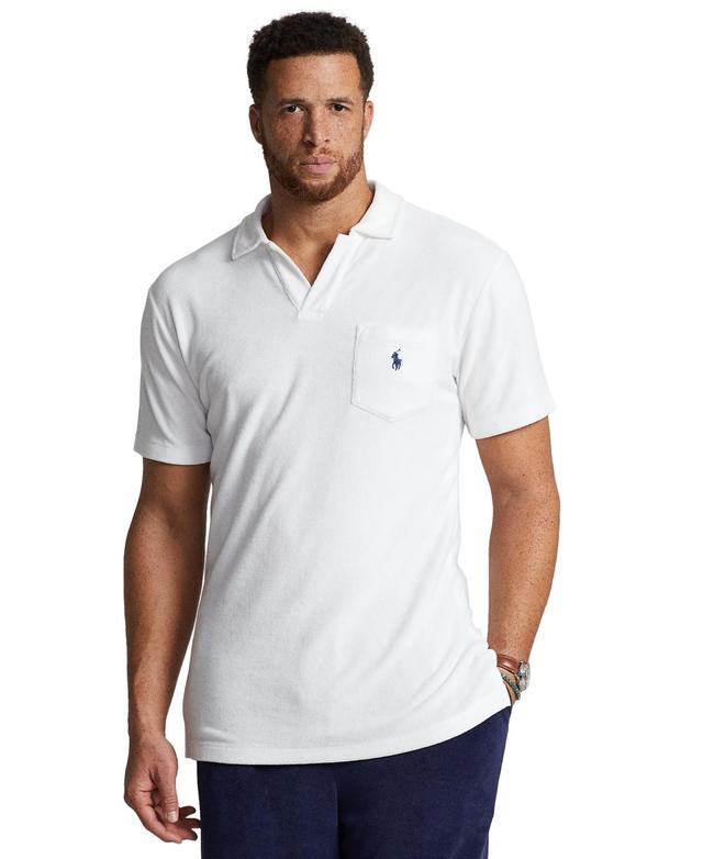 Men's Big & Tall Terry Polo Shirt In Newport Navy Product Image