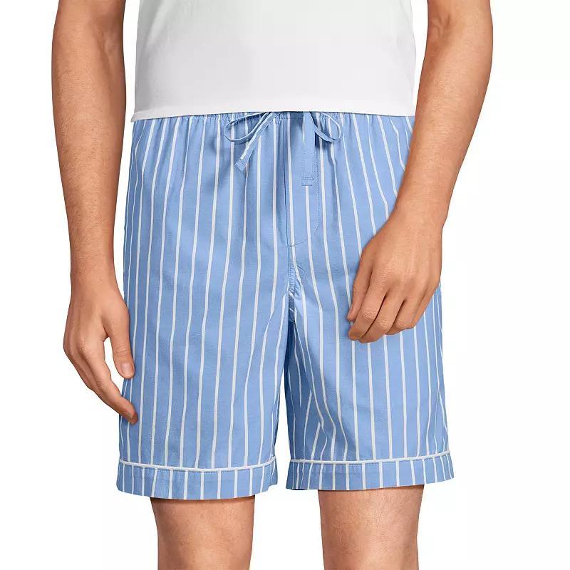 Lands End Mens Essential Pajama Shorts - White Product Image