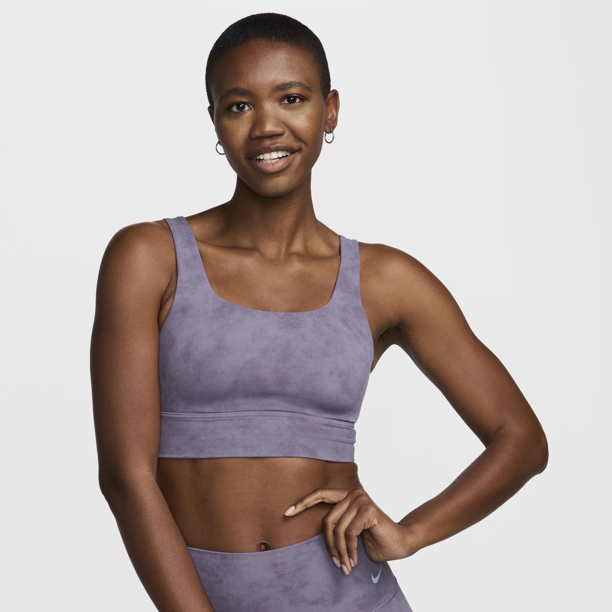 Nike Womens Zenvy Tie-Dye Medium-Support Padded Longline Sports Bra Product Image