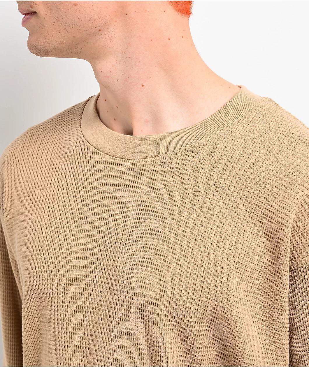 Shaka Wear Khaki Heavyweight Thermal Long Sleeve T-Shirt Product Image