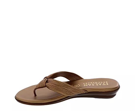 Womens Italian Shoemakers Aleena Flat Sandals Brown Product Image