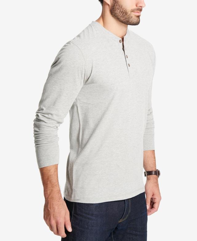 Weatherproof Vintage Mens Long Sleeve Brushed Jersey Henley T-shirt Product Image