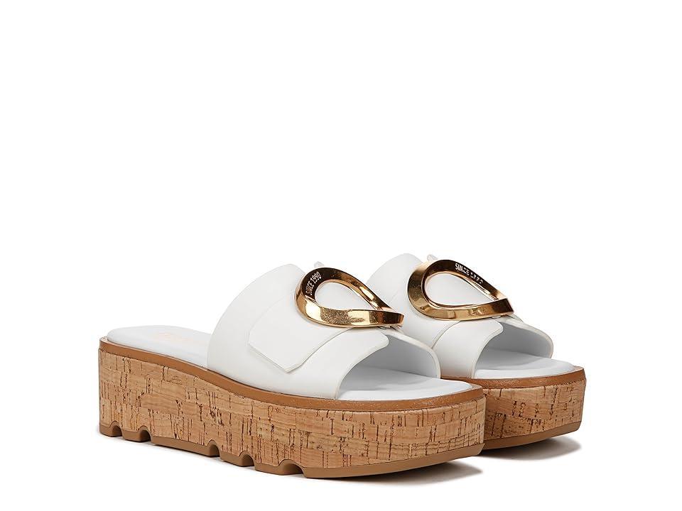 Franco Sarto Hoda Cork Platform Slide Sandals (Denim Leather) Women's Sandals Product Image