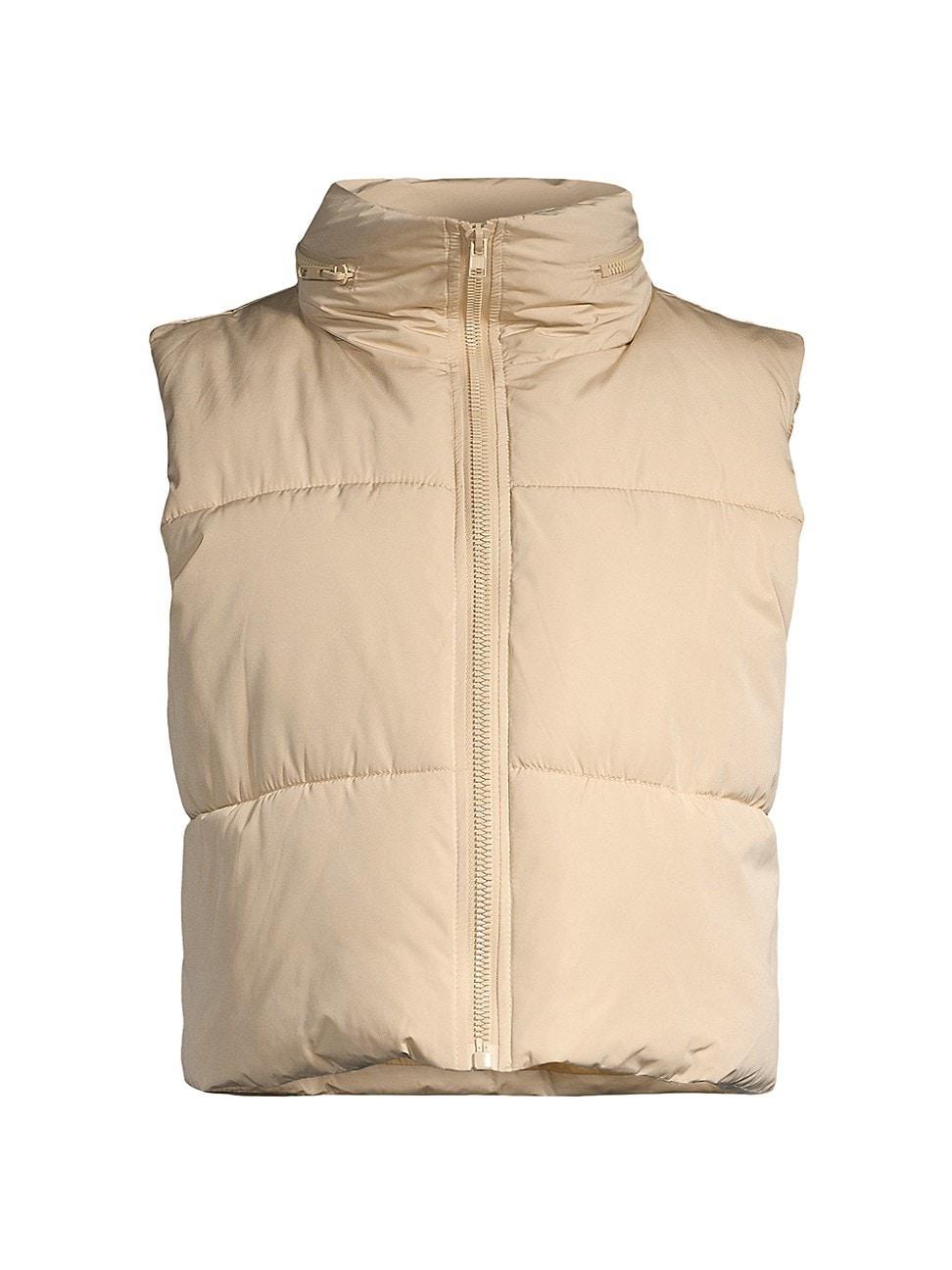 Apparis Shaun Hooded Crop Puffer Vest Product Image