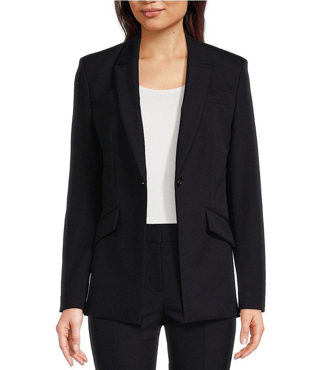 BOSS by Hugo Boss Jabinalah Stretch Woven Notch Lapel Collar Long Sleeve One-Button Front Jacket Product Image