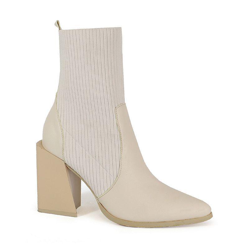 Yoki Blonde Womens Heeled Ankle Boots product image