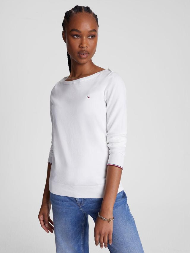 Tommy Hilfiger Women's Solid Boatneck Sweater Product Image