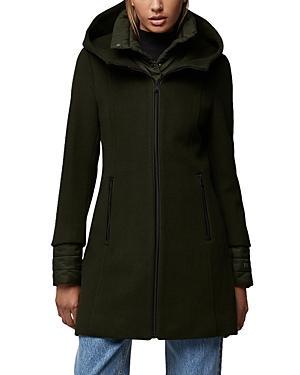 Soia & Kyo Mixed Media Wool Blend Coat with Quilted Bib Insert Product Image