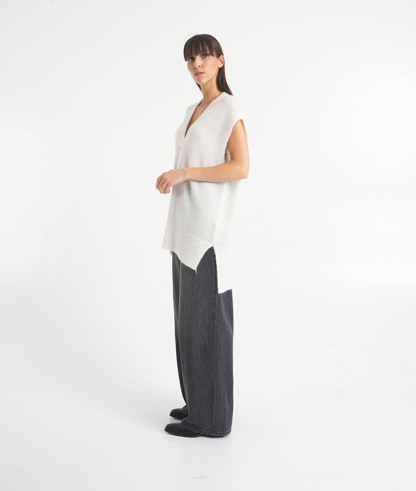 Gilet oversize in maglia Female Product Image