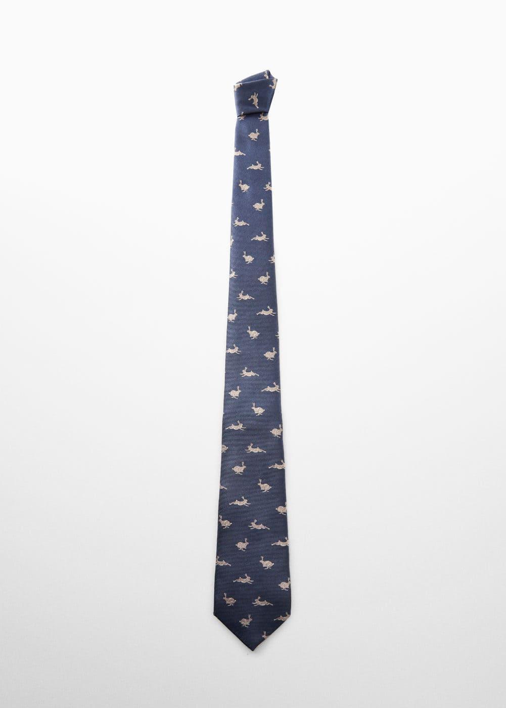 MANGO MAN - Tie with animals print - One size - Men Product Image