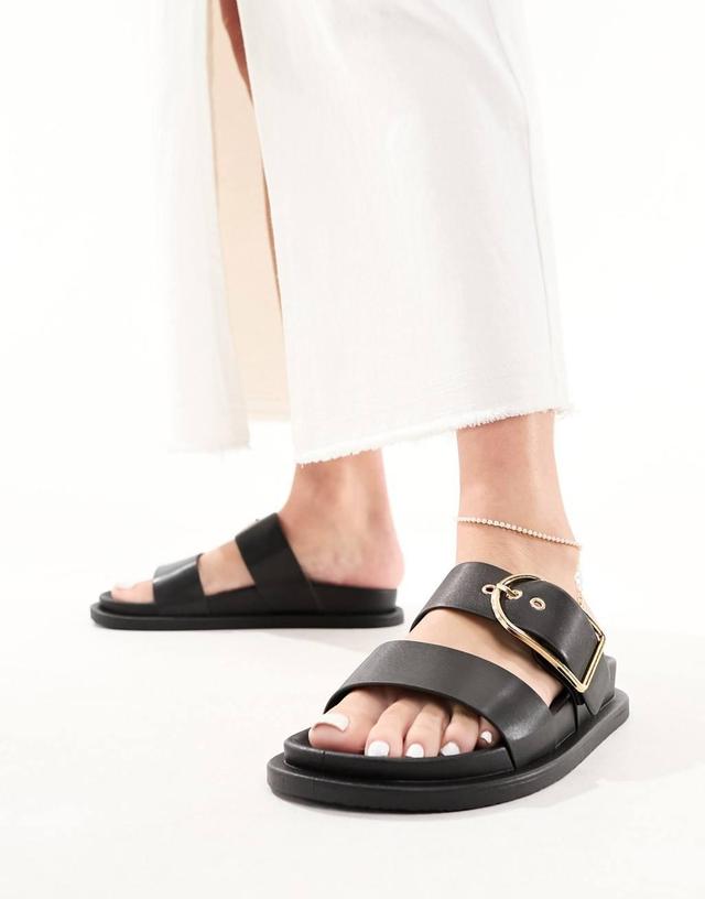 ASOS DESIGN Frozen double strap slider Product Image