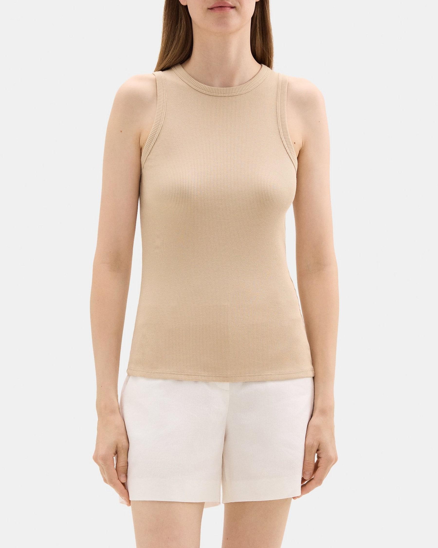 Fitted Tank in Ribbed Modal Cotton Product Image