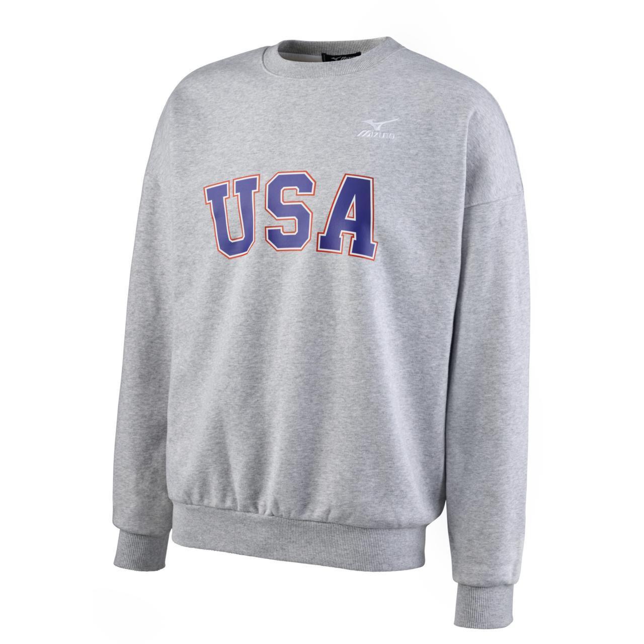 Mizuno Limited Edition USA Varsity Crew Neck Sweatshirt Product Image