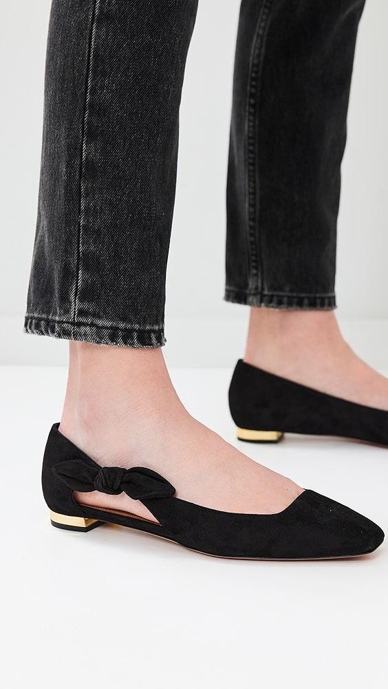 Aquazzura Very Bow Tie Ballet Flats | Shopbop Product Image