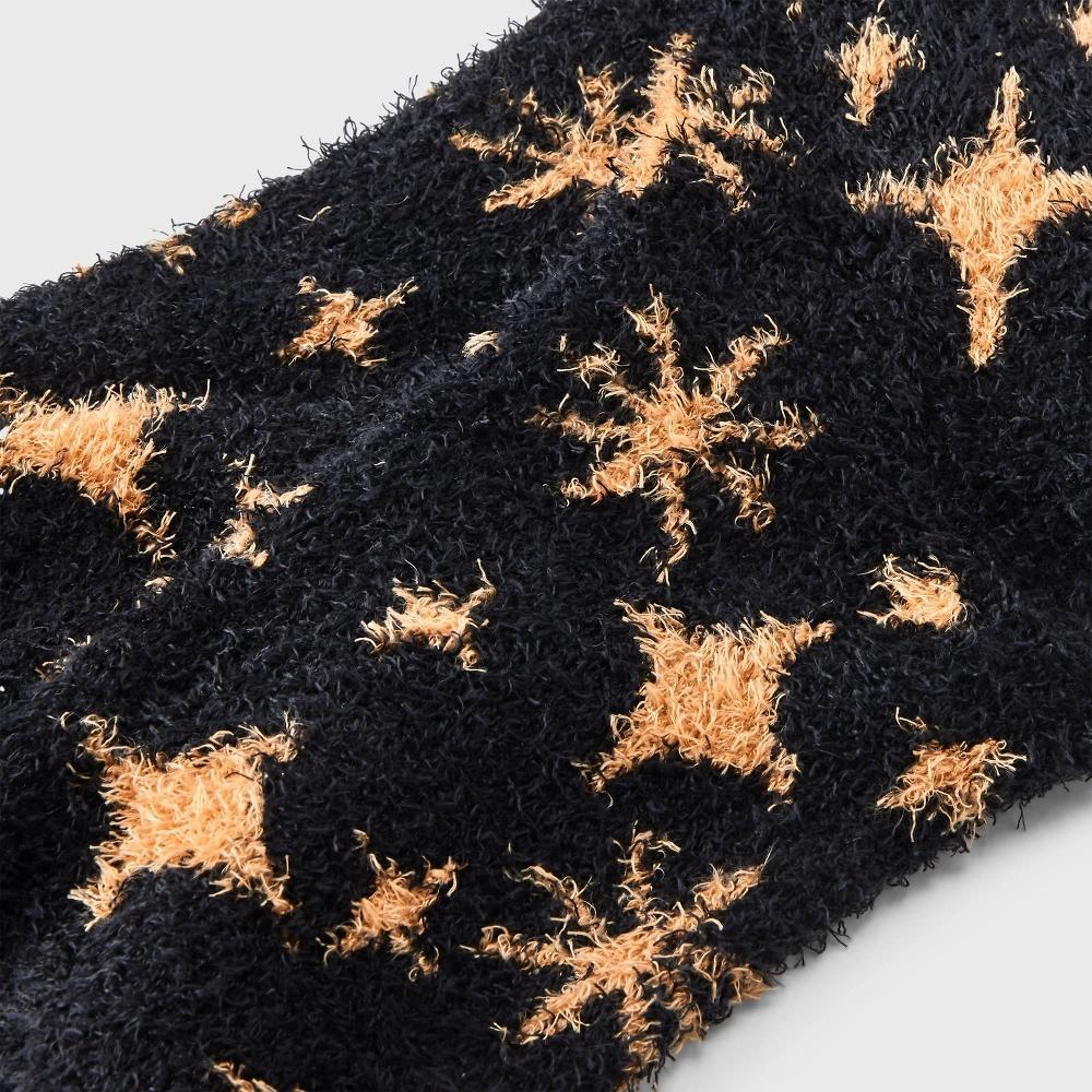 Women's Stars Cozy Crew Socks - Auden™ Black/Gold 4-10 Product Image