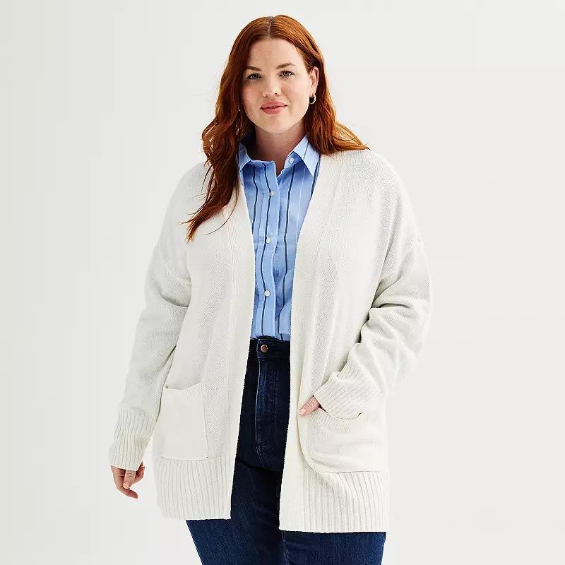 Plus Size Sonoma Goods For Life Every Day Cardigan, Womens Product Image