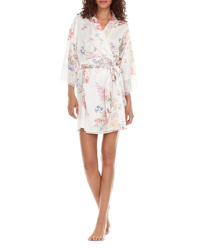 Flora Nikrooz Andrea Floral Lace Trim Robe Product Image