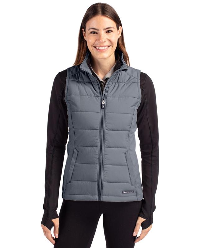 Cutter & Buck Womens Evoke Hybrid Eco Softshell Recycled Full Zip Vest Product Image