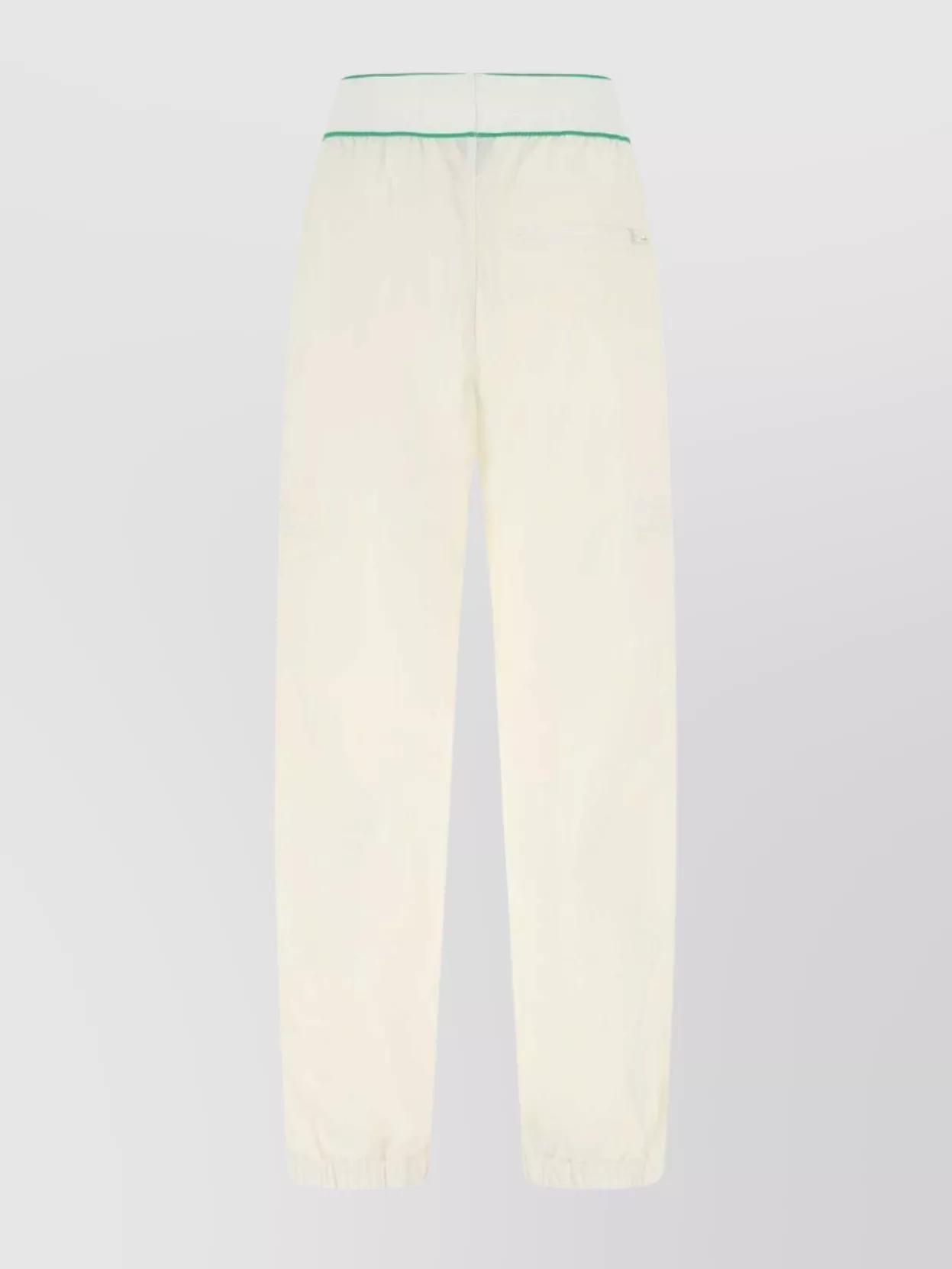 Nylon Pant With Contrast Trim And Pockets In Neutral Product Image