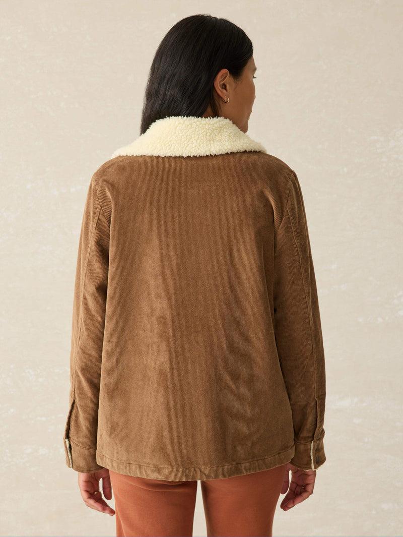 Doug Good Feather Corduroy Jacket - Cord Brown Product Image