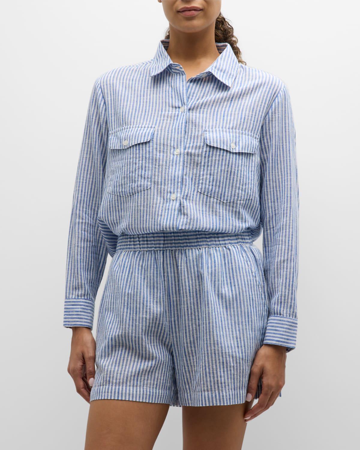 Shoreline Striped Boyfriend Shirt Product Image