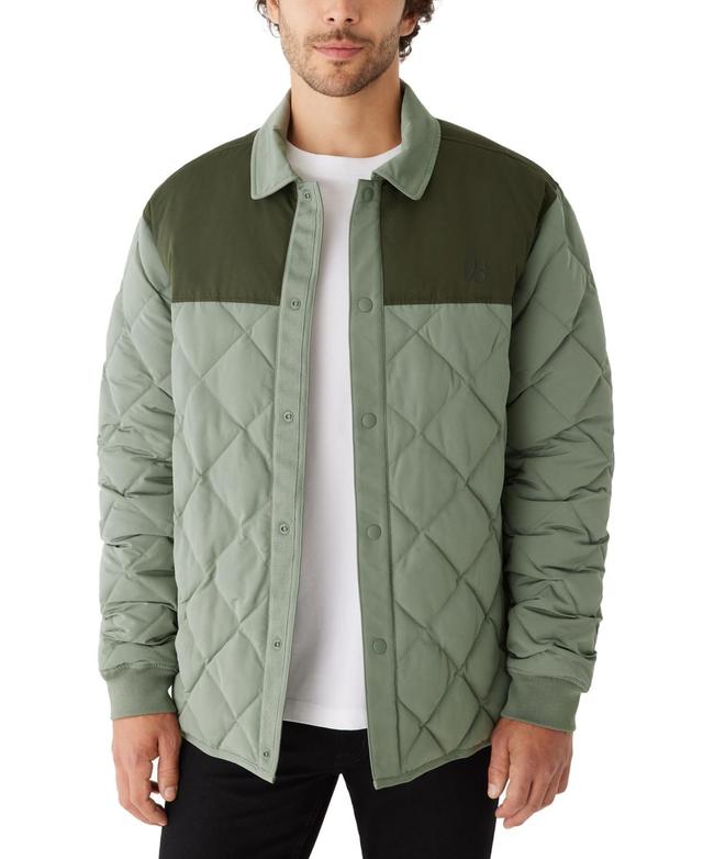 Frank and Oak Mens Skyline Reversible Collared Weather-Resistant Snap-Front Jacket Product Image