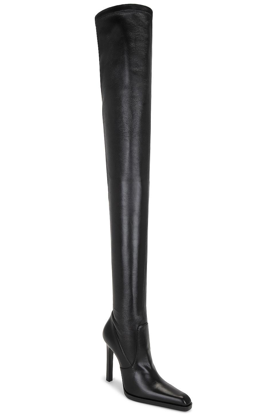 Saint Laurent Nina Over The Knee Boot in Nero - Black. Size 36 (also in ). Product Image