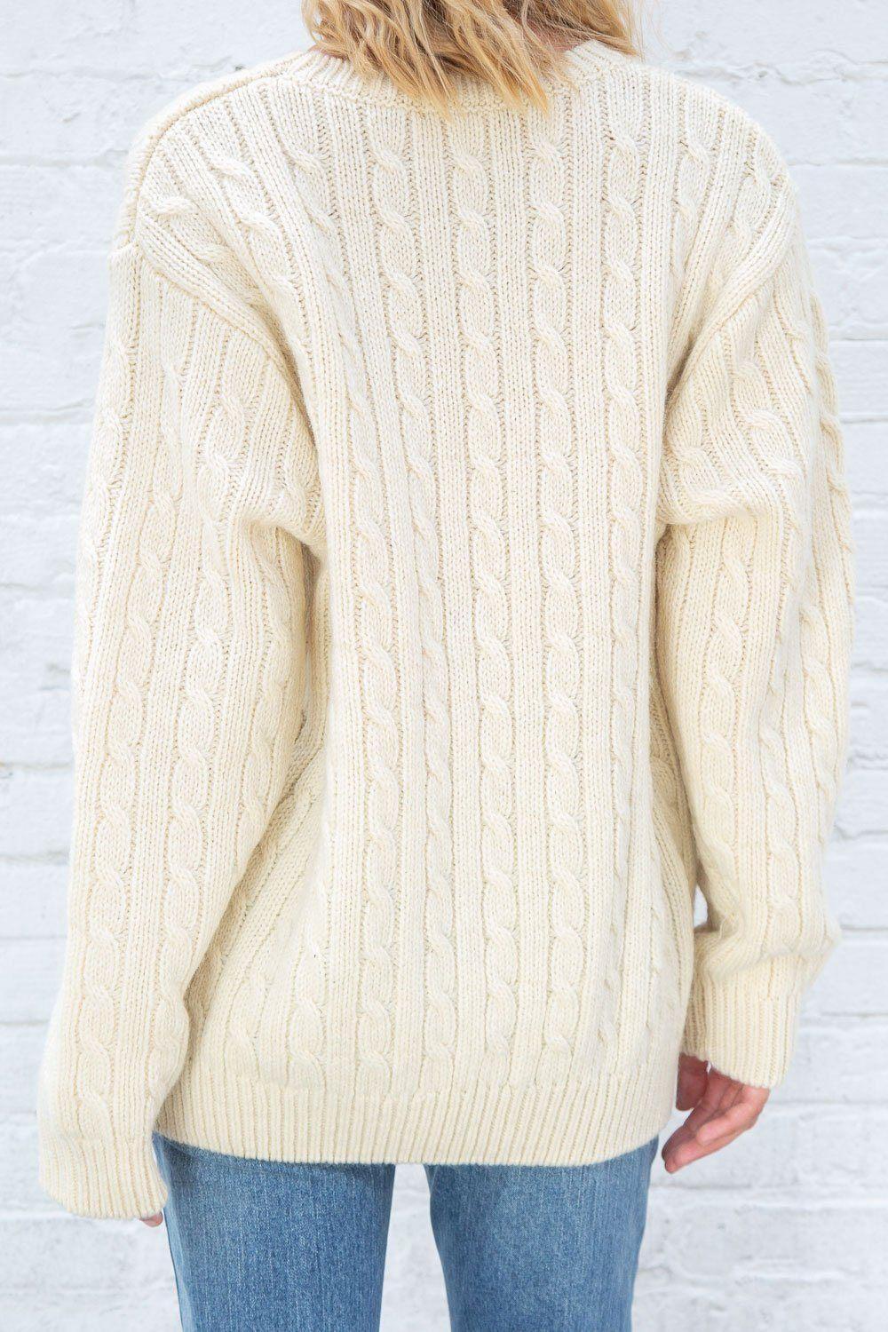 Winona Heavy Wool Cable Knit Sweater Product Image