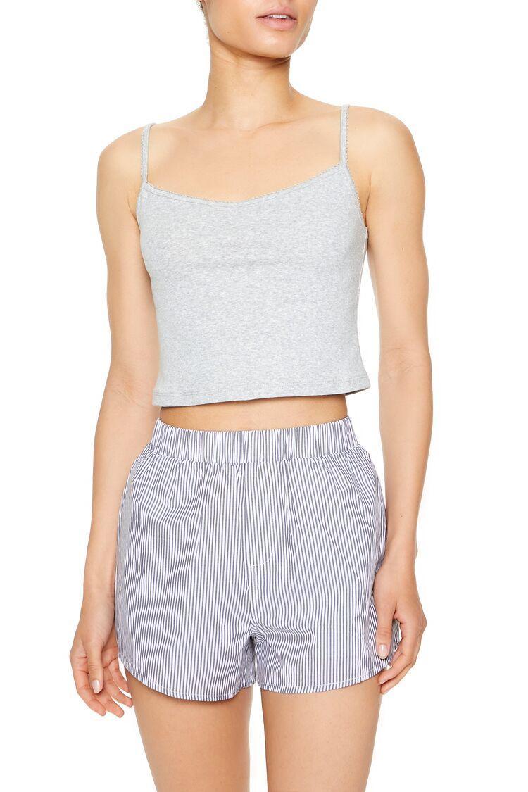 Cropped V-Neck Pajama Cami | Forever 21 Product Image