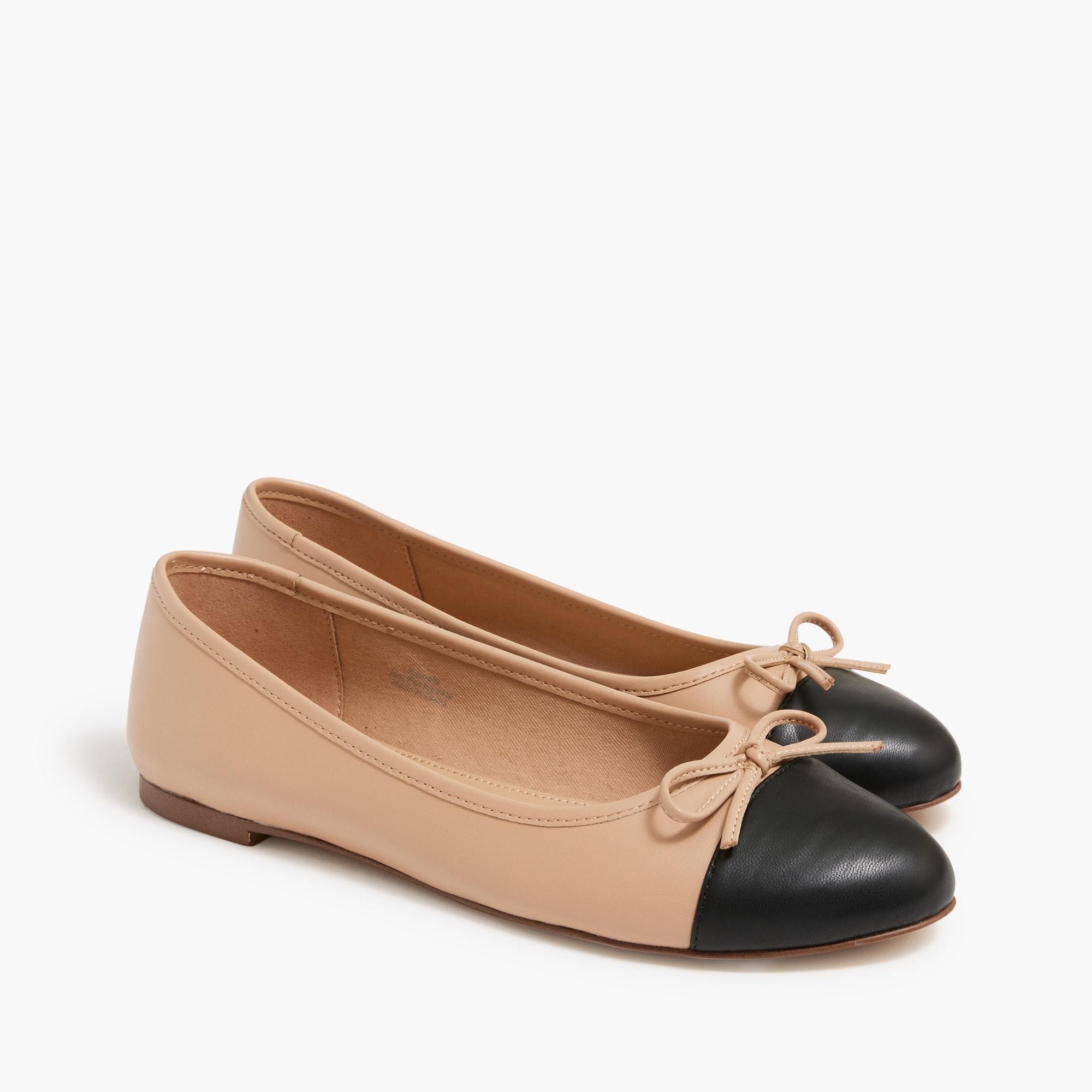 Ballet flats with cap toe Product Image