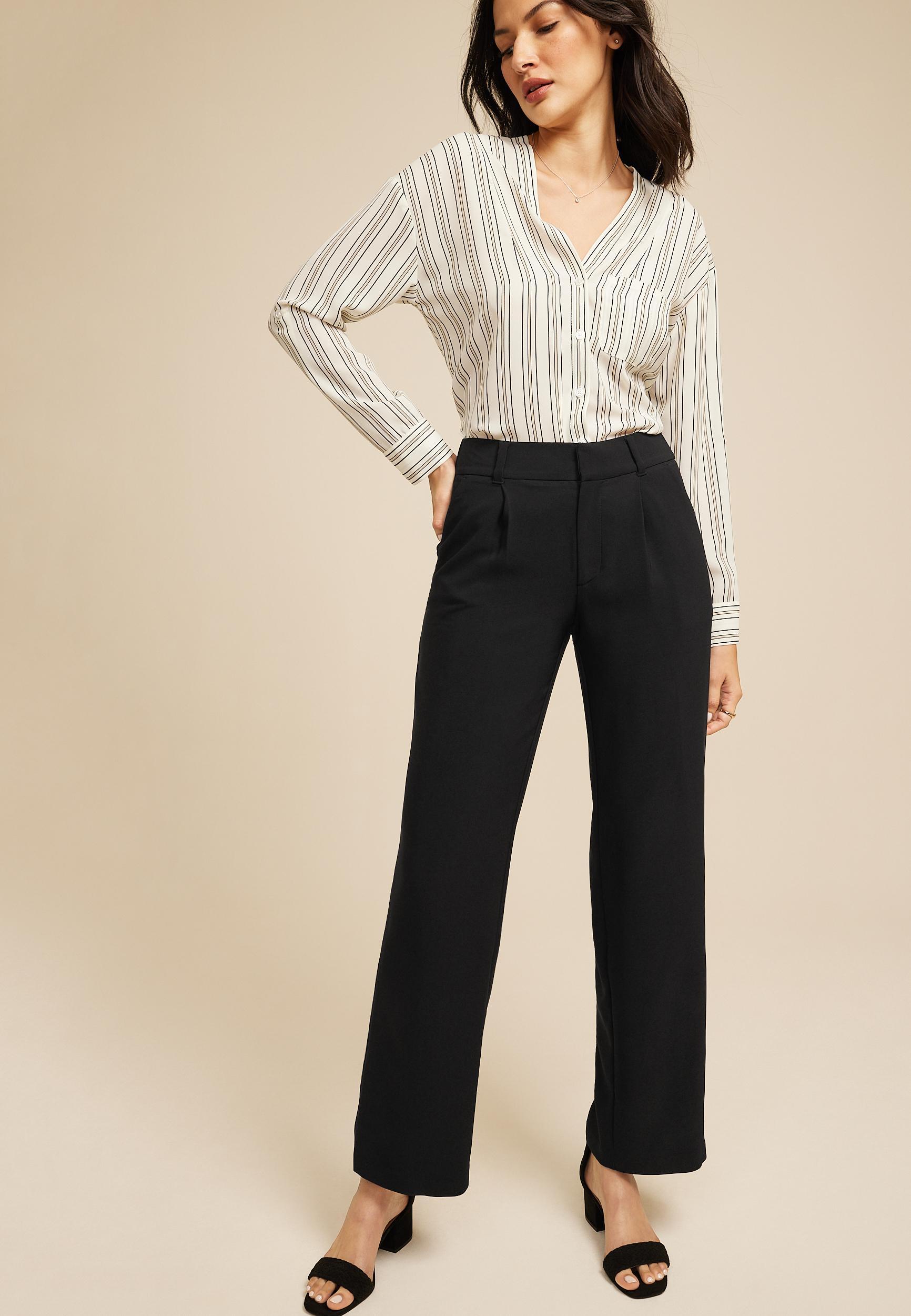 Maurices Womens Idealist High Rise Wide Leg Dress Pants Product Image