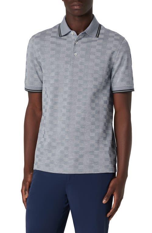 Bugatchi Checkerboard Pattern Piqu Polo Product Image