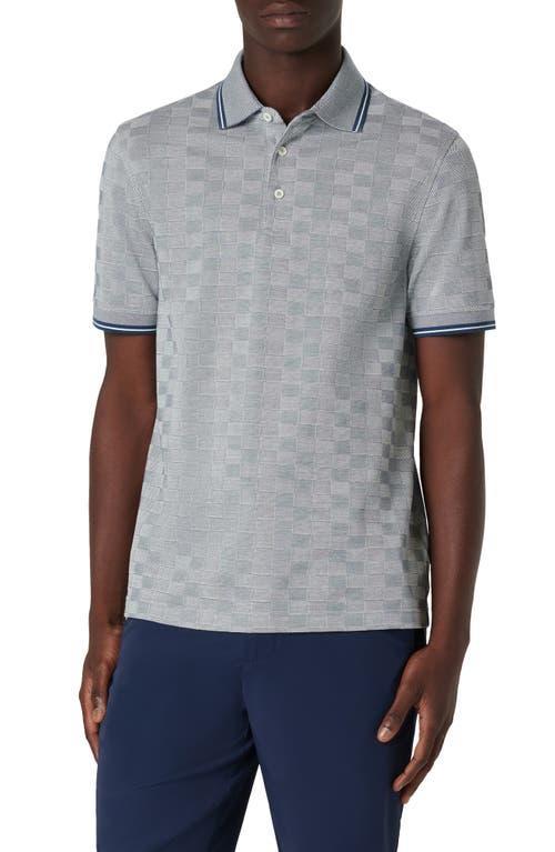 Bugatchi Checkerboard Pattern Piqu Polo Product Image