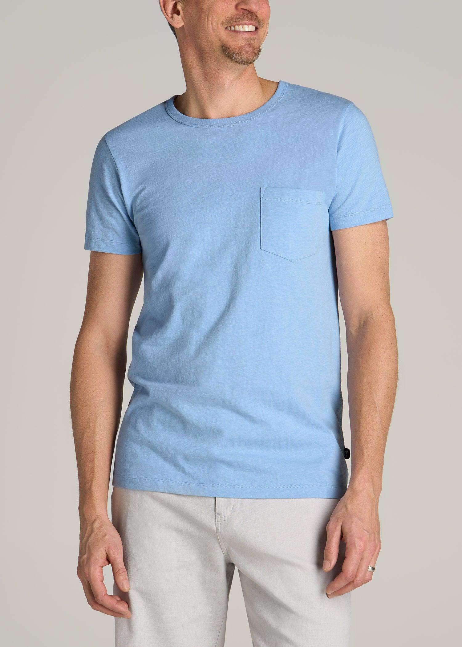 Sunwashed Slub Pocket T-Shirt For Tall Men in Mint Product Image