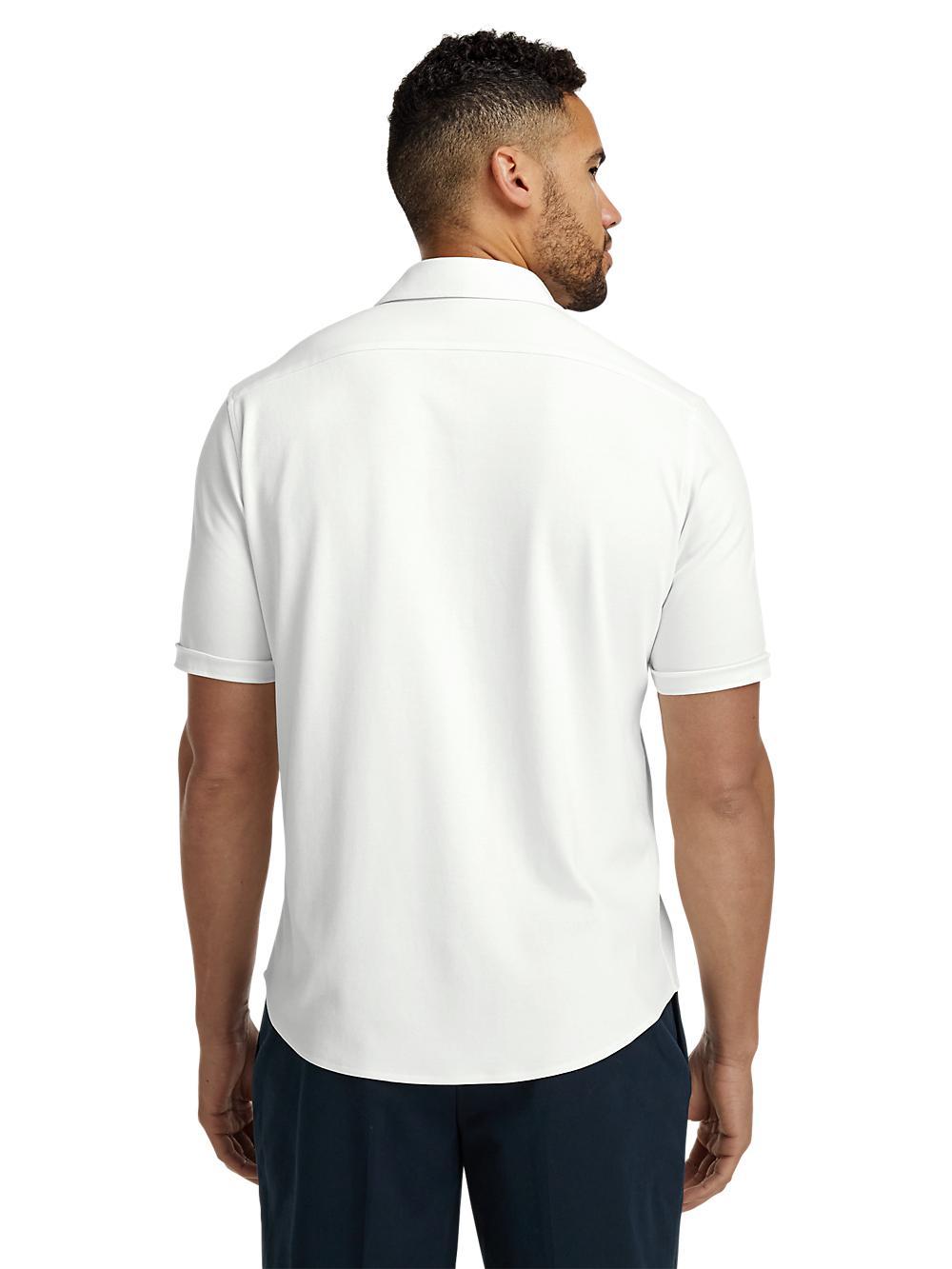 Cotton Button Front Polo - White Product Image