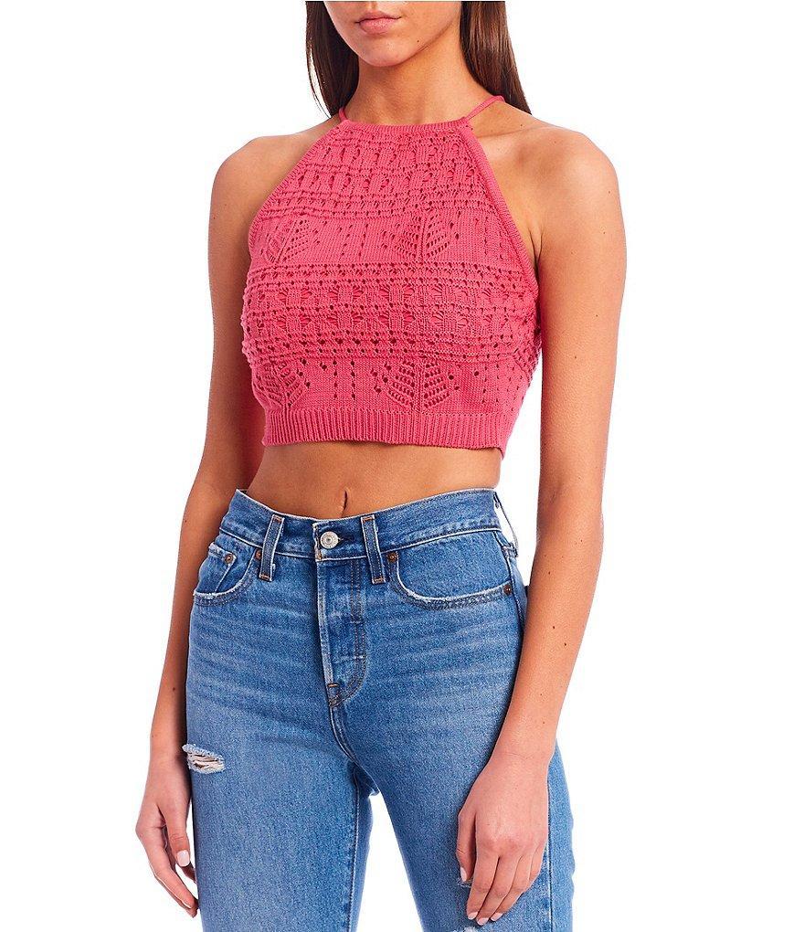 Say What Crochet Halter Top product image