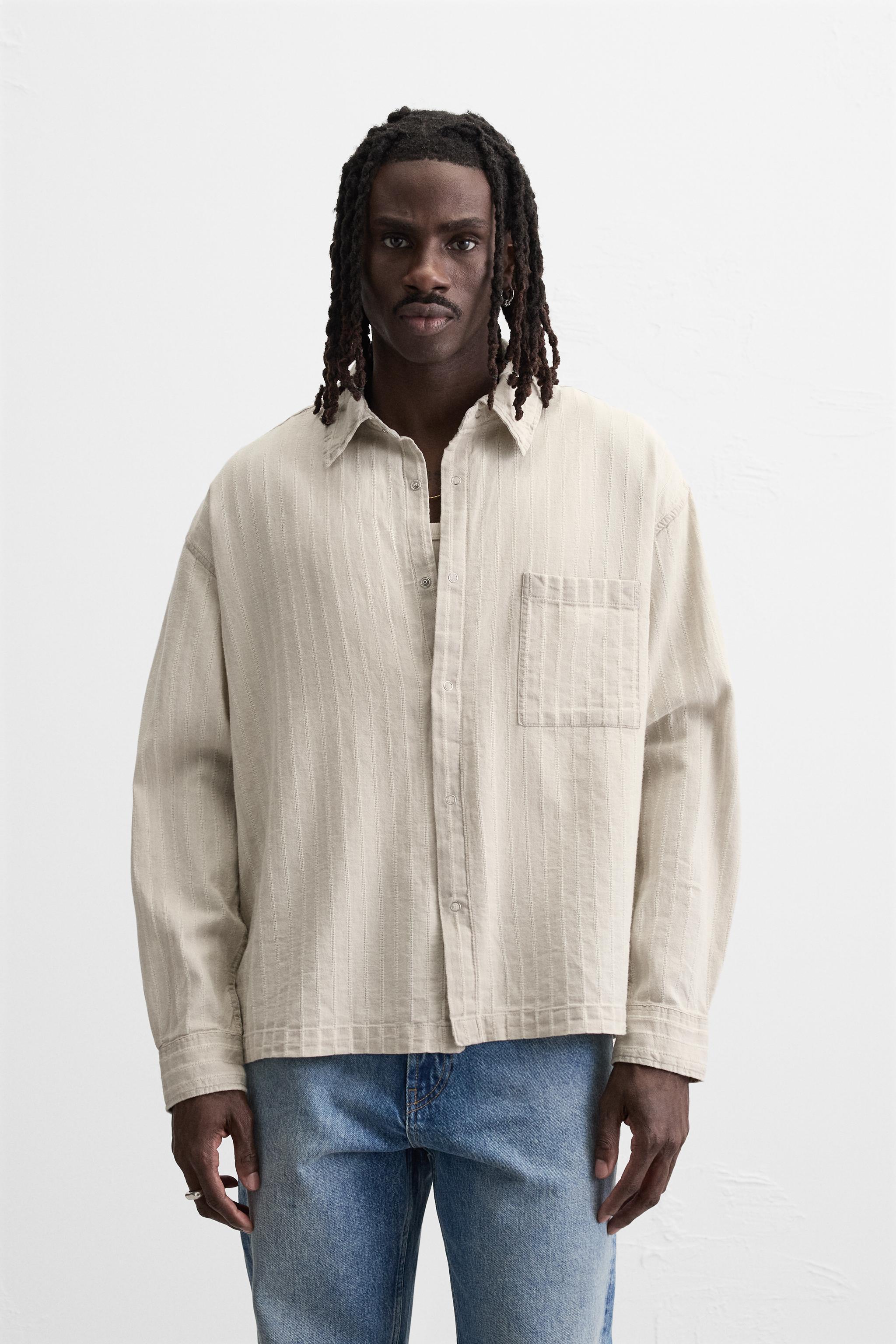 STRIPED DENIM SHIRT Product Image